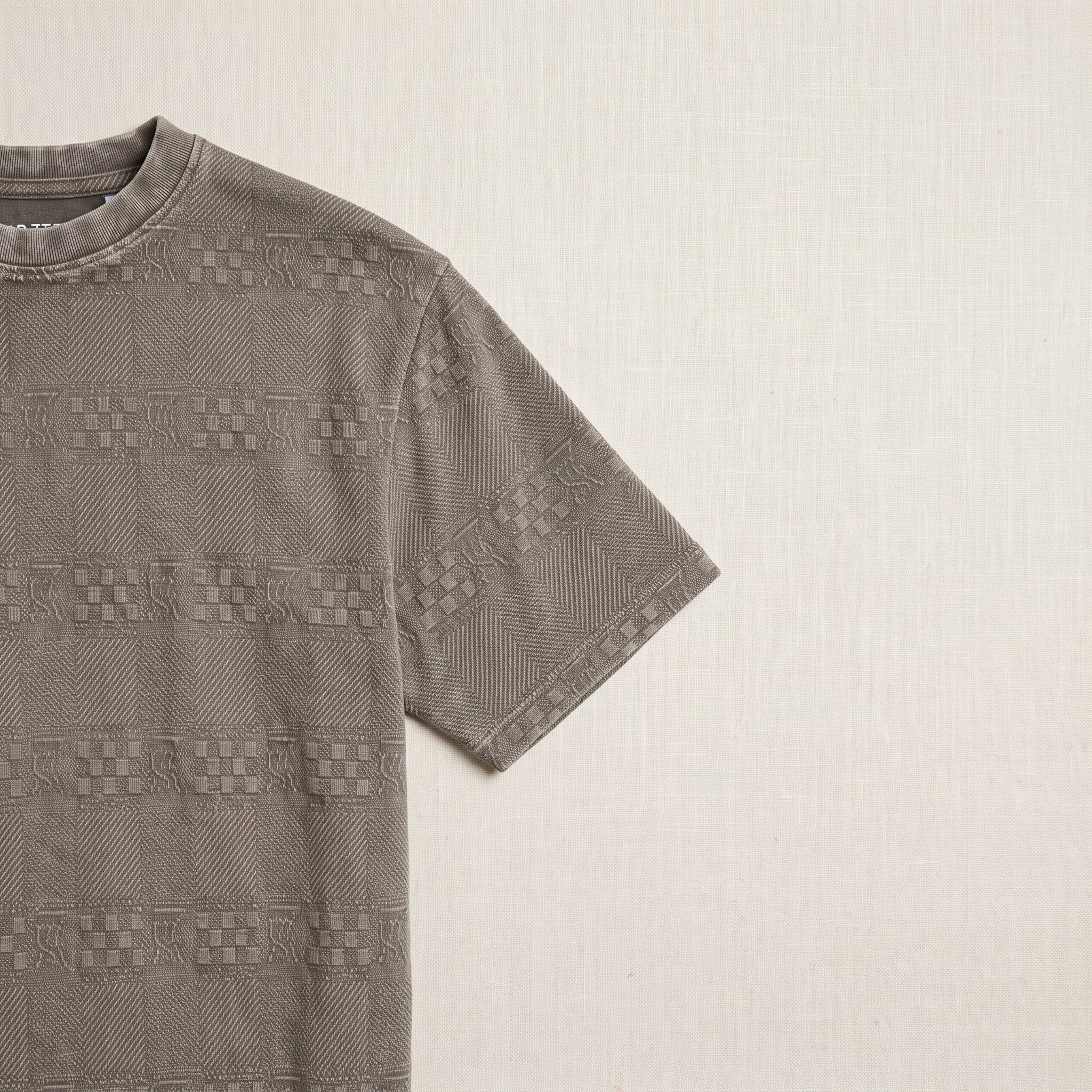 Textured Jacquard Tee (Taupe)