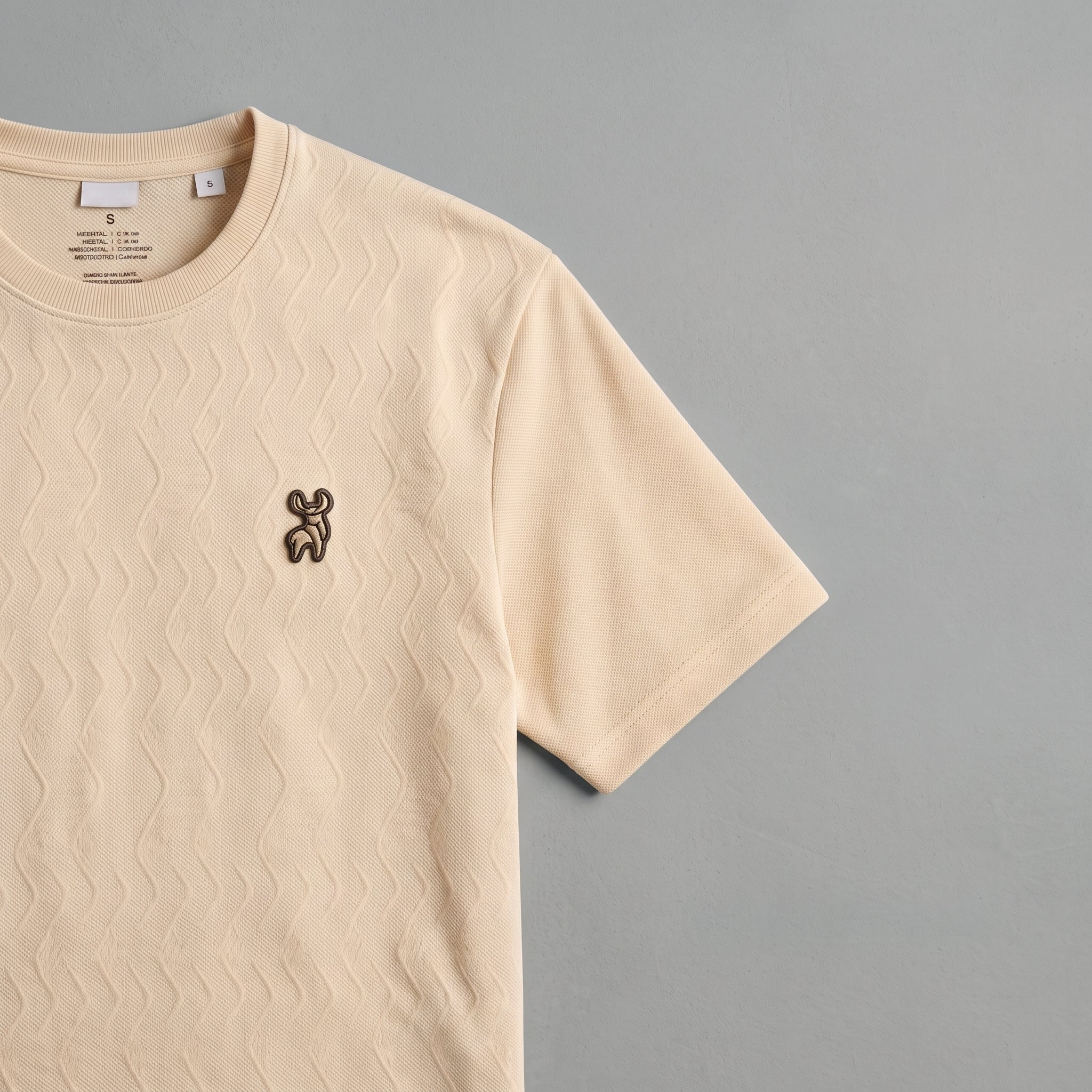 Textured Knit Tee (Cream)