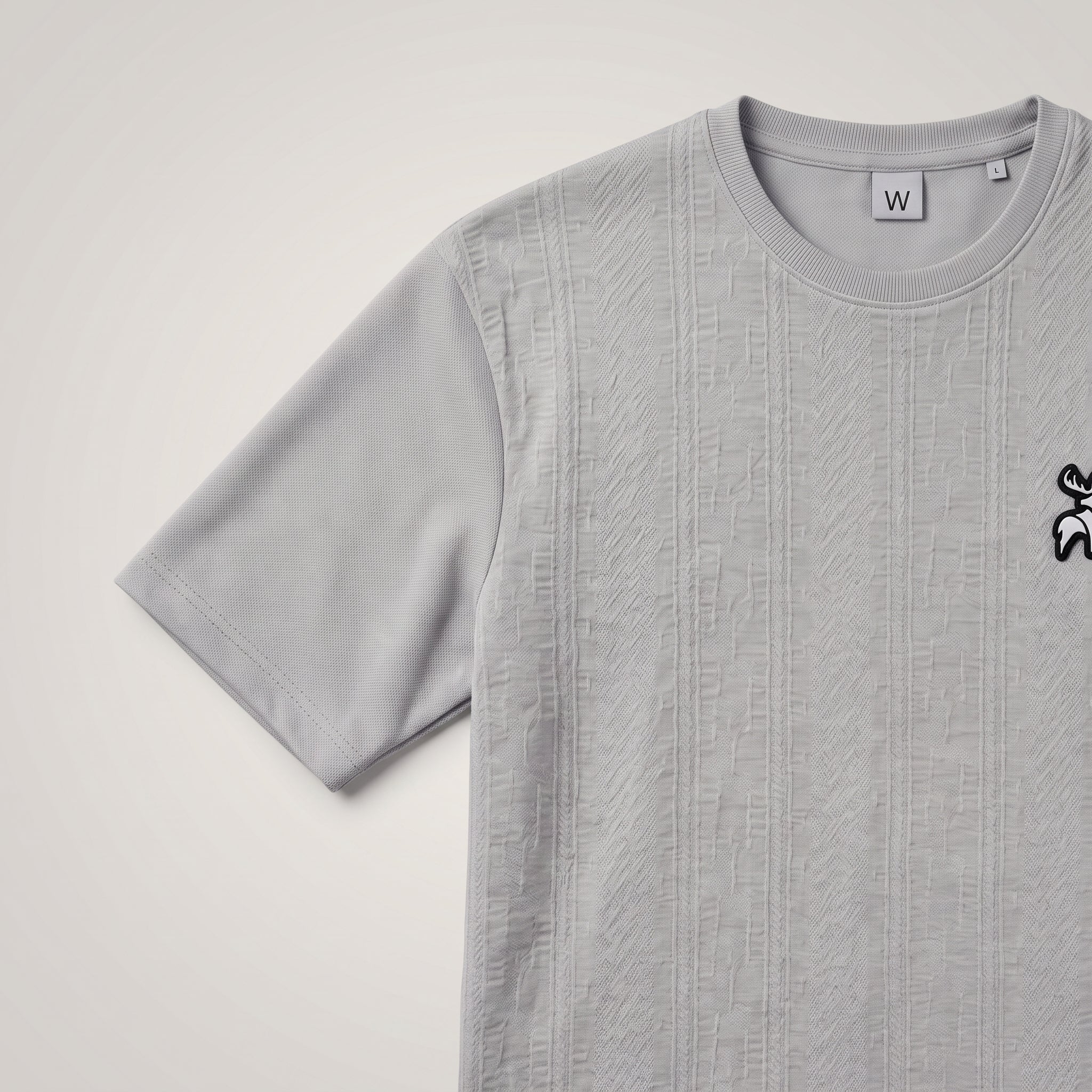 Textured Knit Tee (Grey)