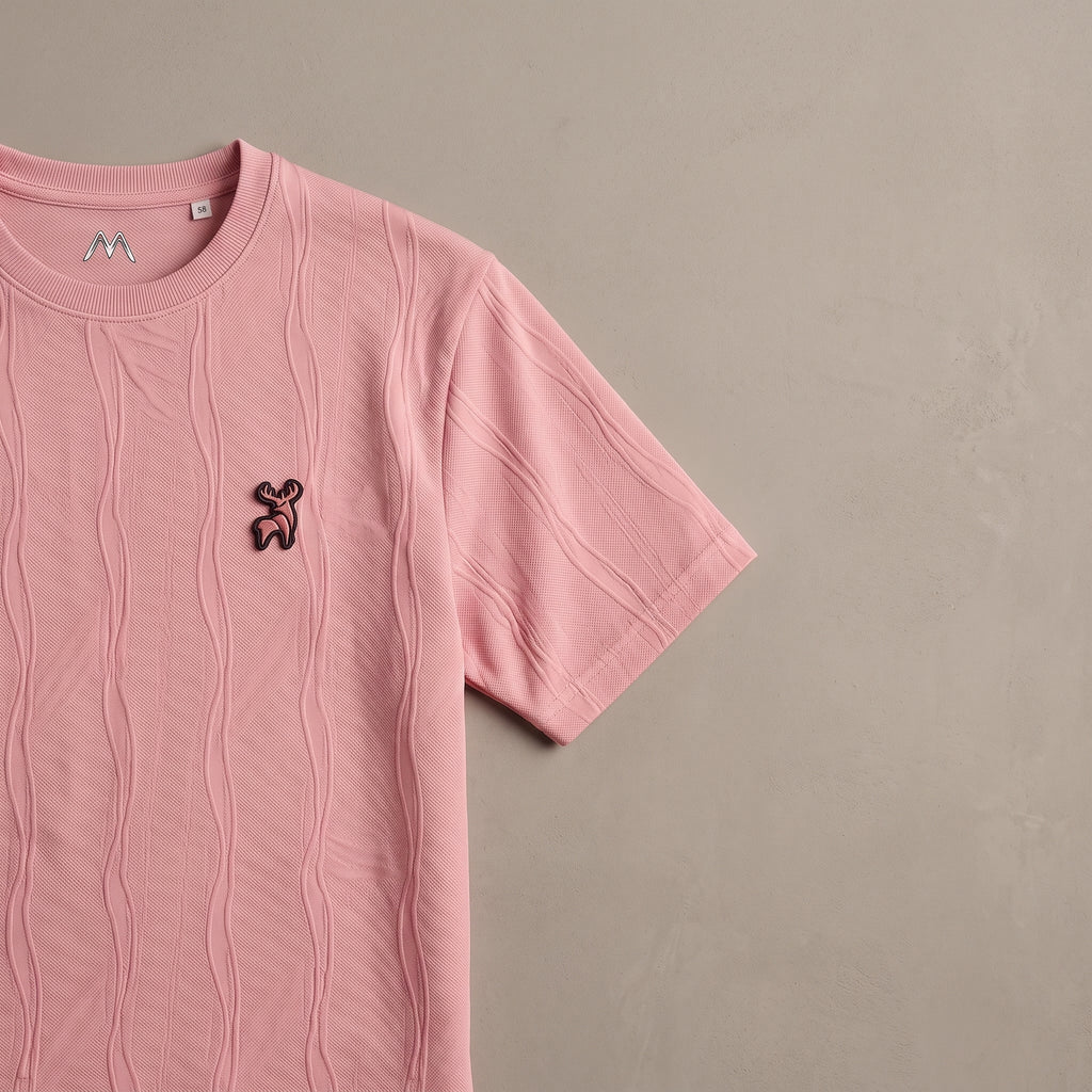 Textured Knit Tee (Rose)