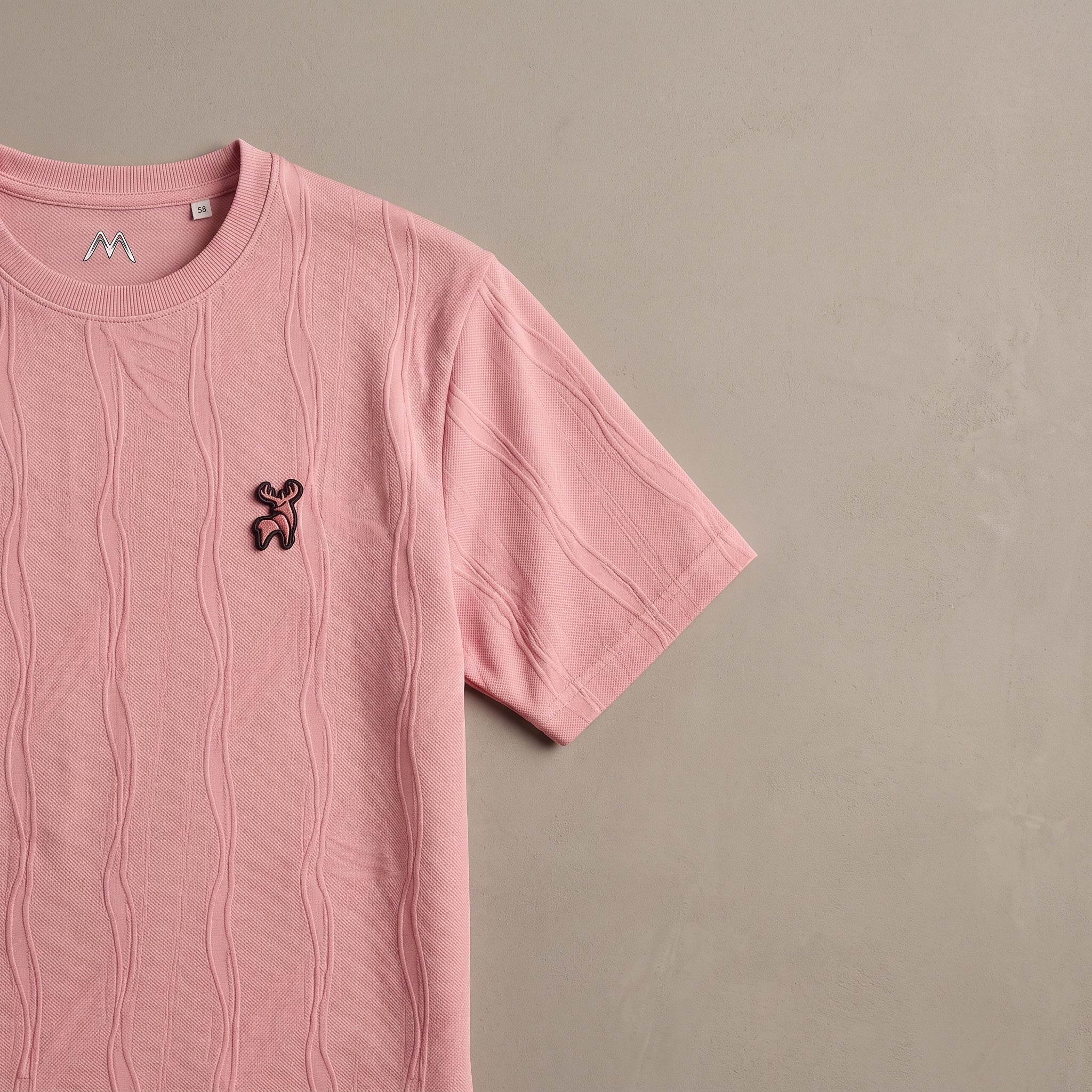 Textured Knit Tee (Rose)
