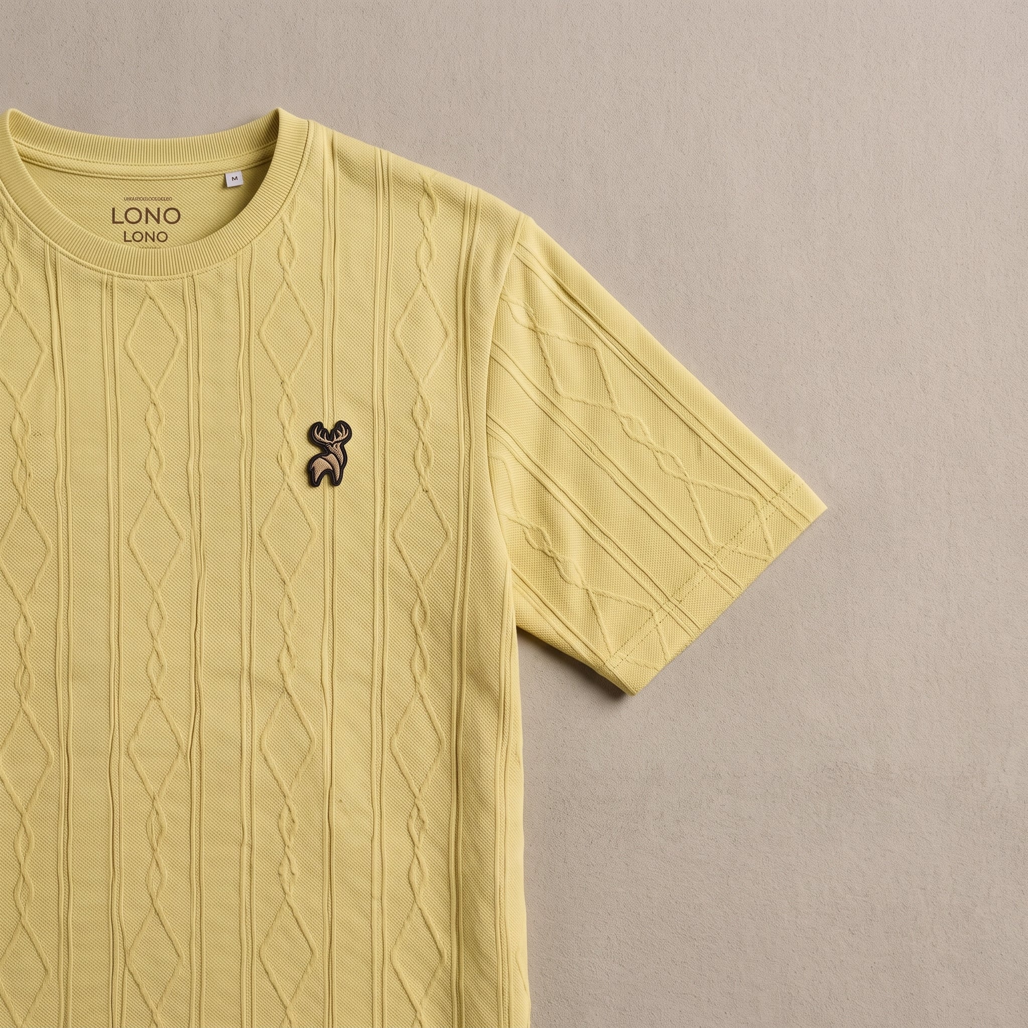 Textured Knit Tee (Mustard)